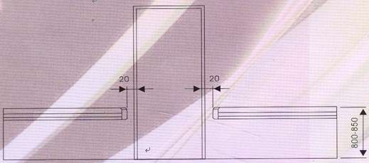 醫(yī)院防撞扶手安裝-立面圖示 醫(yī)院防撞扶手安裝說明-立面圖示